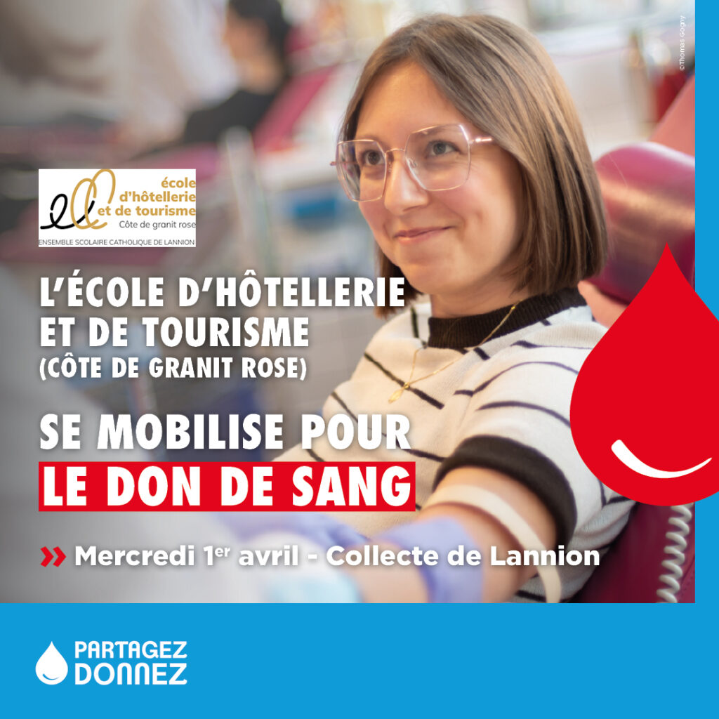 Partenariat EFS et classe de 2nde STHR – Collecte de sang du 1er avril